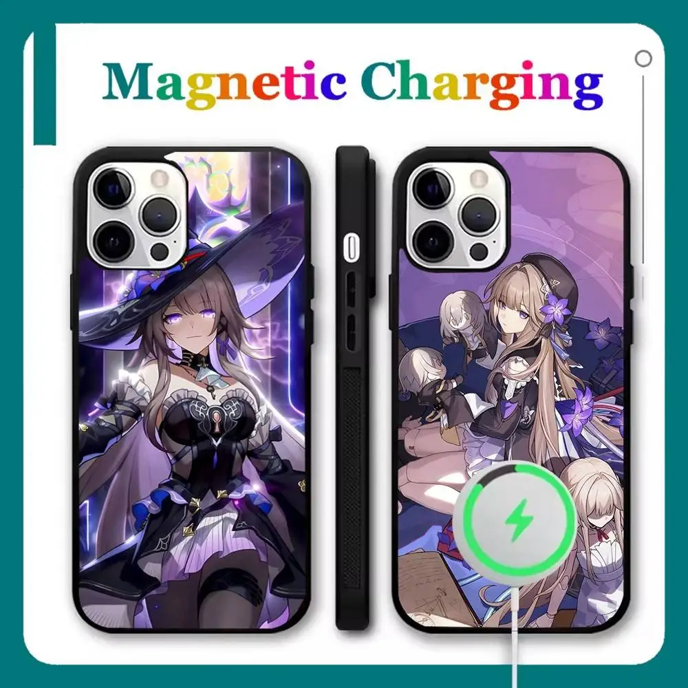 

Honkai Star Rail Herta Phone Case For iPhone 16,15,14,13,12,11,Pro,Max,Plus,Mini,SE New Magsafe Magnetic Wireless Charging
