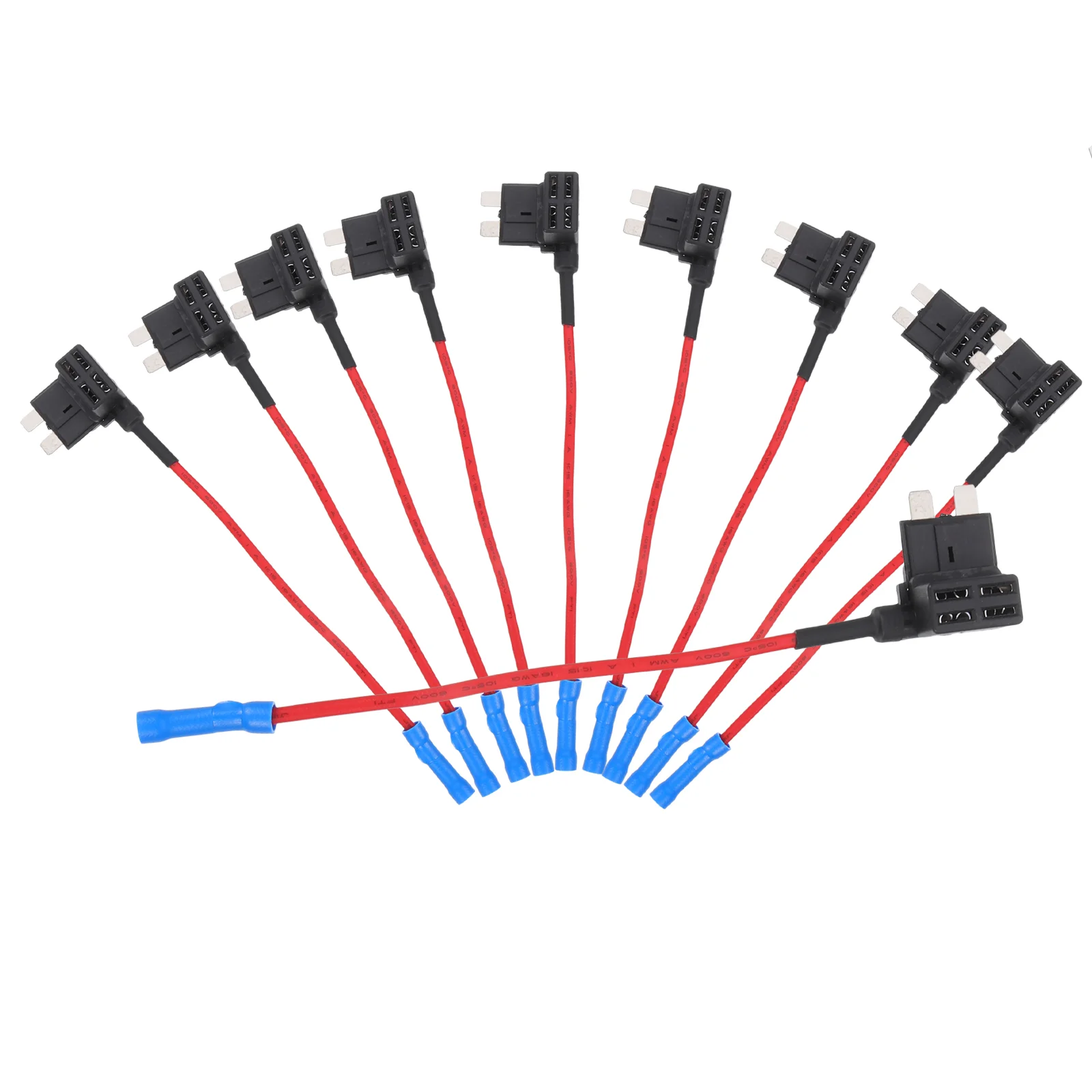 

10 Pcs Electric Take-off Point Line Car Fuse Holder Automotive Tap Kit The Wire Adapter