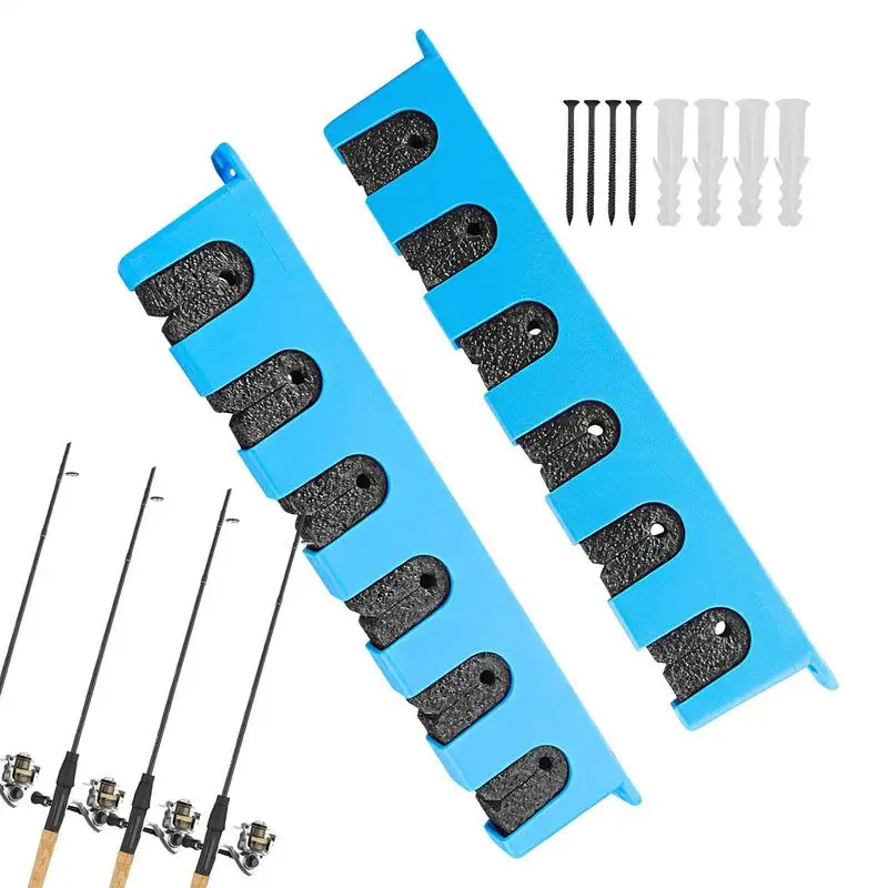 Vertical Fishing Rod Rack Fishing Rod Placement Display Rack Rod Holders For Wall Fishing Pole Storage Wall Mount Fishing Rod