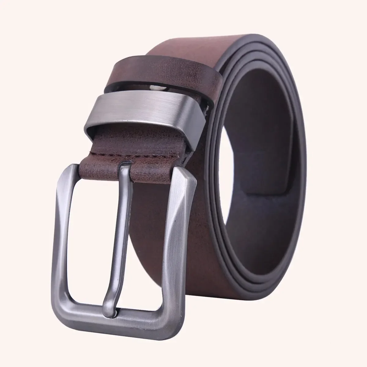 

Men's Metal Needle Buckle Business Or Leisure Trend Authentic High End Paired with Jeans Work Wear Plus Size