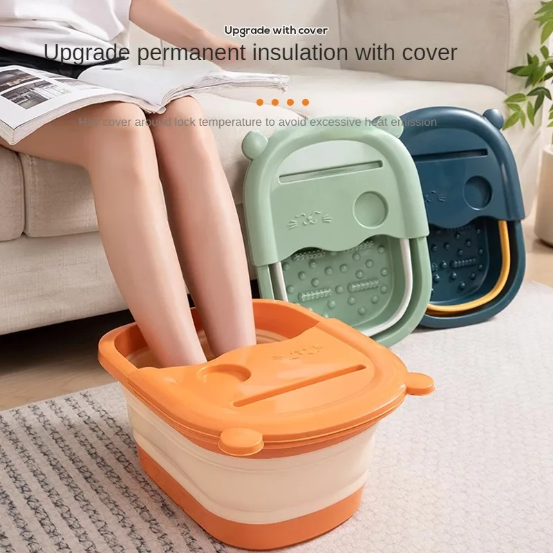 Foldable Foot Bath Tub with Massage Function for Adults