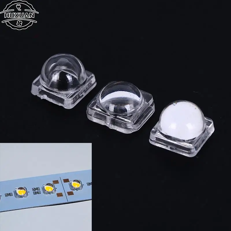 50pcs/set  30 60 Degree LED Lens Reflector Collimator For 5050 SMD 10X8mm Convex Optical Lens Reflector Collimator