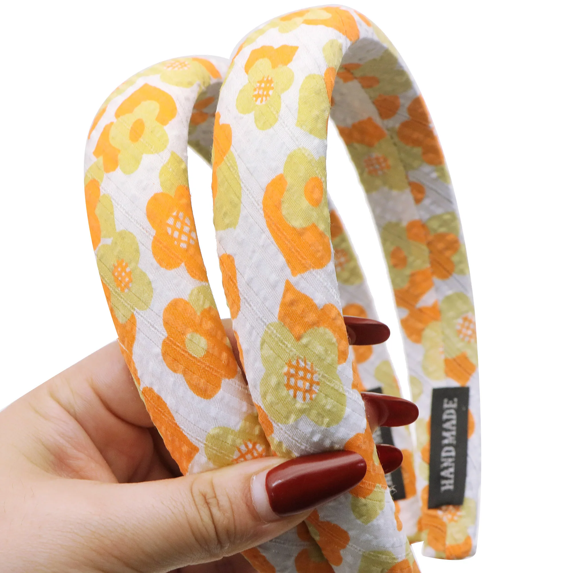 

1Pc Orange Hair Accessory Headband With Flower Decoration, Casual Hair Accessory For Normal Hair Style,1Yc80099