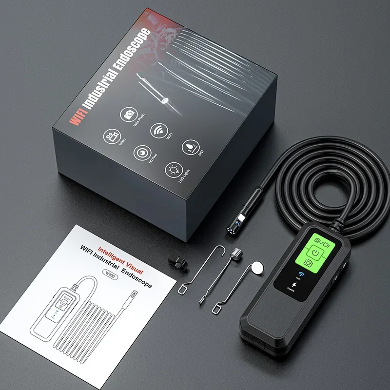 New single and double head industrial endoscope, pipeline endoscope three-in-one mobile phone computer