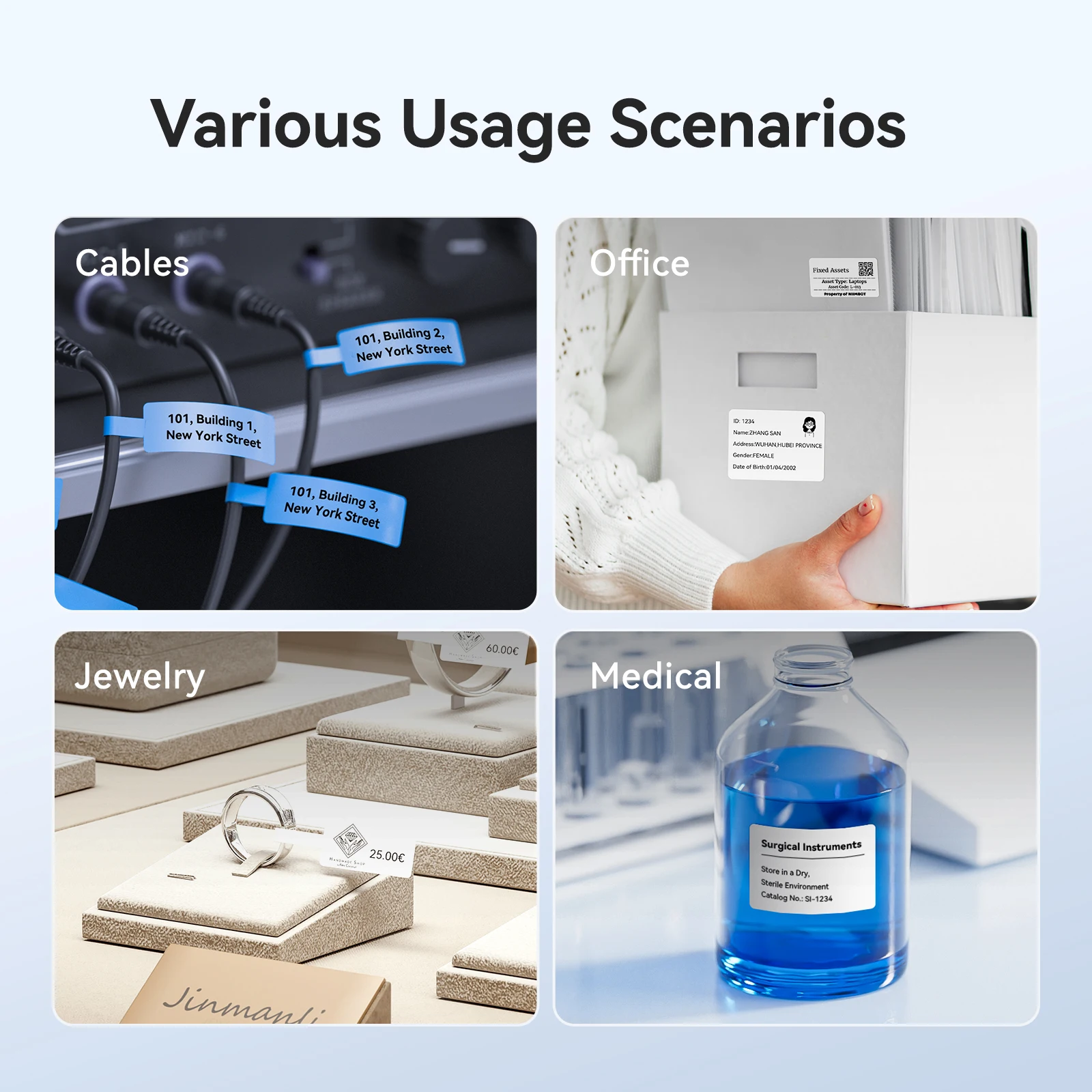 Niimbot جديد 3 بوصة طابعة لاسلكية متنقلة صغيرة طابعة ملصقات نقل حراري M3