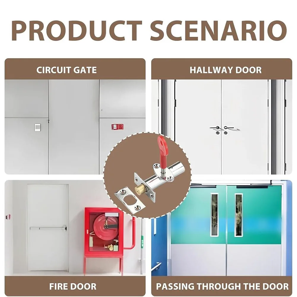 Internal Door Lock with Star Key 1 Piece Stainless Steel Body for Consistent Performance in Humid Environments