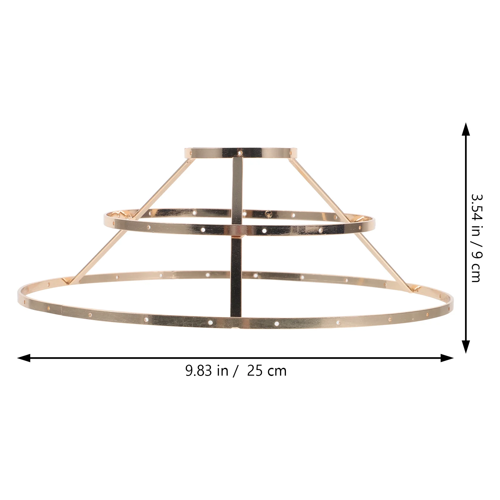 Ijzeren Lampenkap Ring 3-Layer Vintage Lampenkap Frame DIY Metalen Ondersteuning Fitter voor Drum Hanger Lichtpunt lampenkap Frames
