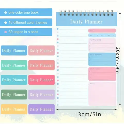 Minimalist A5 Planner Pad | 30-Page Lined Notepad for Daily Tasks, Goals & Notes | Single Productivity Essential