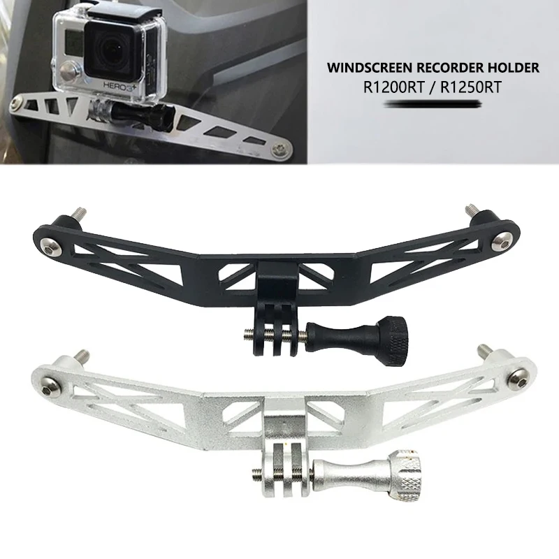 For BMW R1200RT R1250RT Aluminum Windscreen Recorder holder Stable Safe Camera Bracket R 1200RT R1250 RT 2014-2023 2020 2022