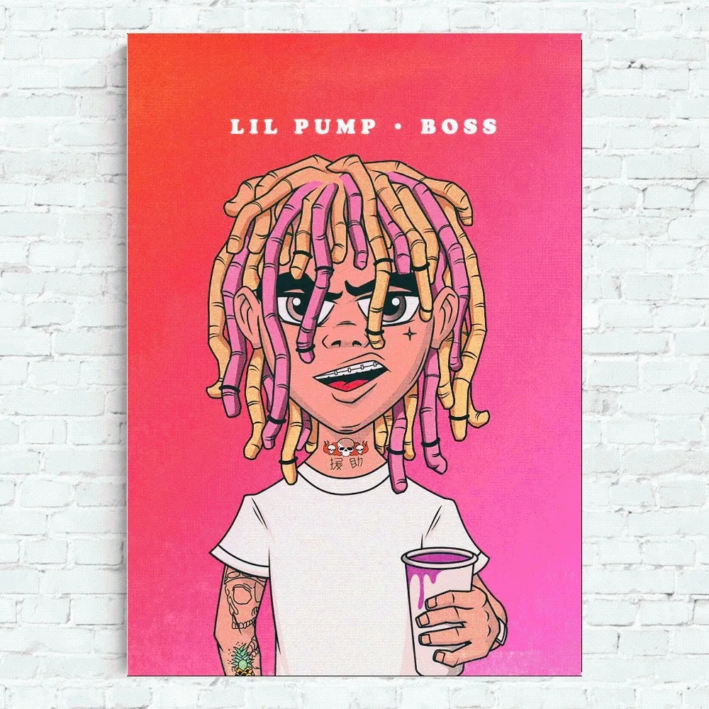 Rapper L-Lil P-Pumps Poster Home Office Wall Bedroom Living Room Kitchen Decoration Painting