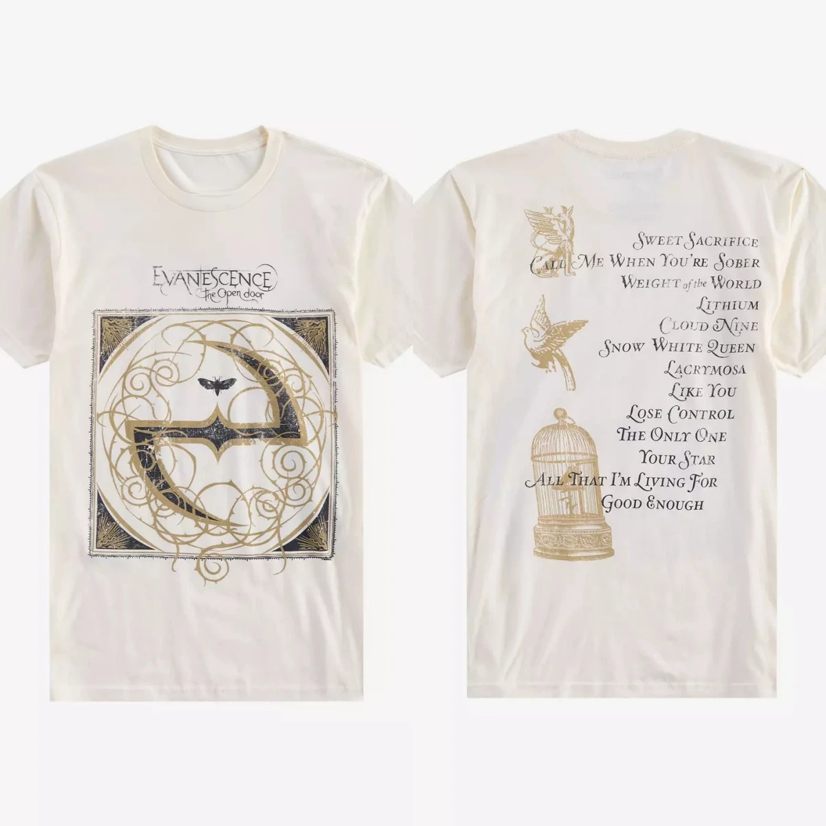 Sanctuary Album Cover Evanescence Band T-Shirt Baumwolle Grafik-T-Shirt Herren Damen Sommer Streetwear – Detail 4
