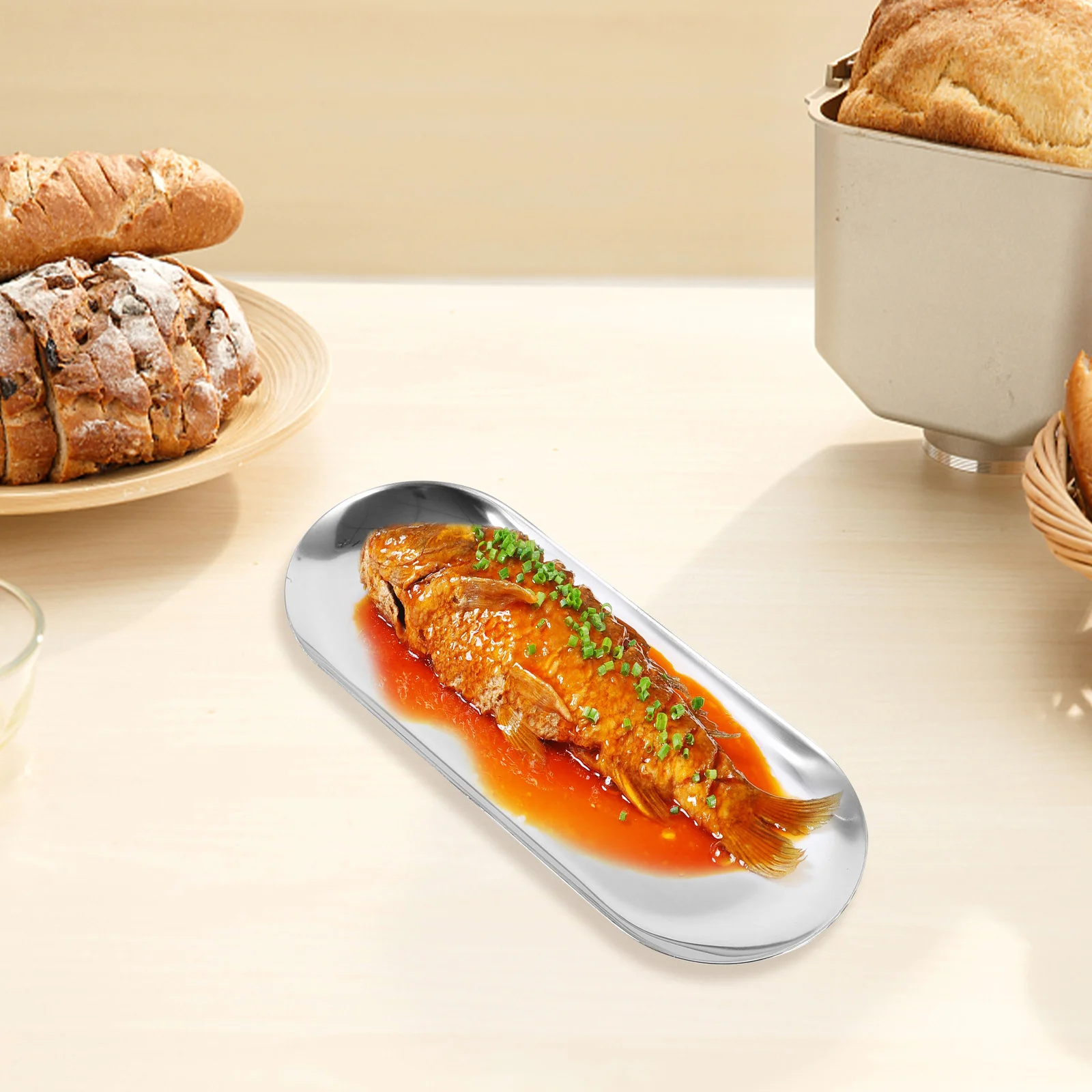 

Versatile Stylish Oval Fruit Tray Platter Candy Organizer for Party Decorative Tray Dried Fruit Tea Cup Holder