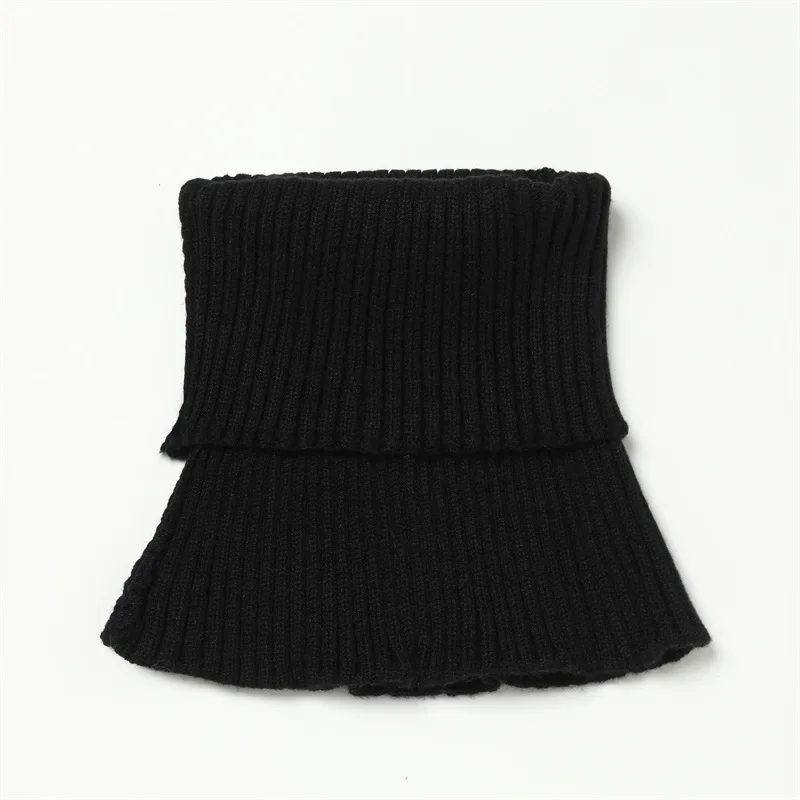 2024 Warm Knitted Collar Scarf Mne Women Turtleneck False Fake Collar Detachable Scarf Warm Winter Windproof Scarf Ruffles Wrap