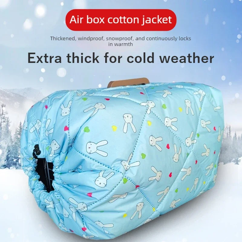 Thickened Insulated Pet Carrier Cover Windproof Quilted Cover Cat Dog Carriers Travel Bag Protector with Drawstring Closure
