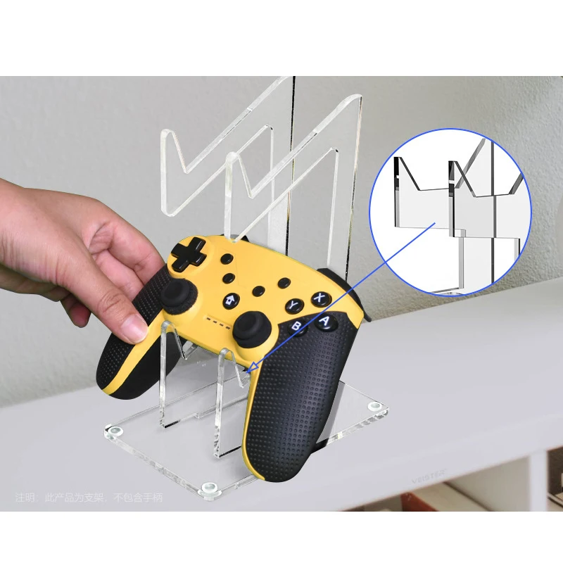 Двойной держатель игрового контроллера, акриловый геймпад, поддержка дисплея для Switch Pro/PS5/Xbox Series X/PS4/PS2/PS3, подставка для джойстика