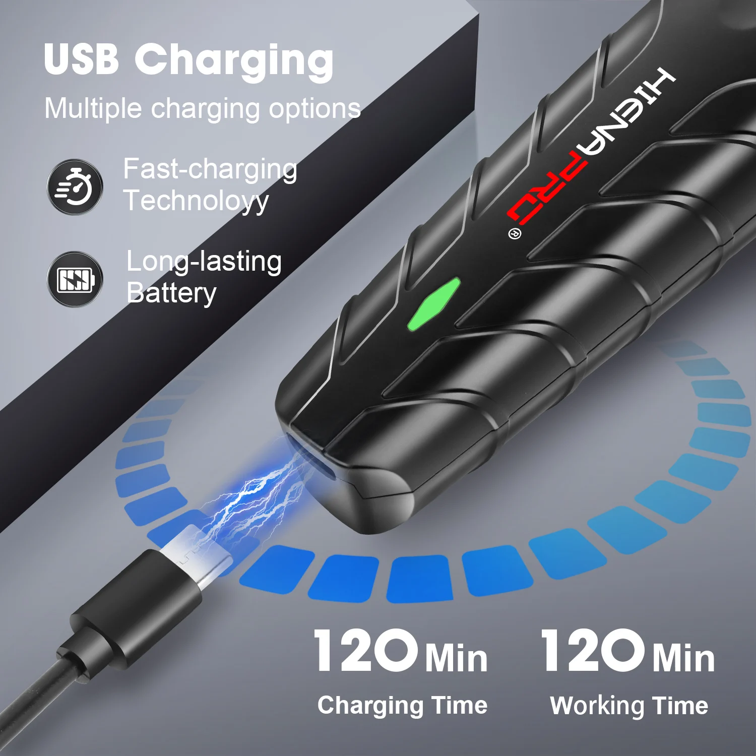 Cortadora de pelo eléctrica profesional para hombres, máquina de peluquero inalámbrica recargable de 600mAh, Afeitadora de pelo, Afeitadora eléctrica