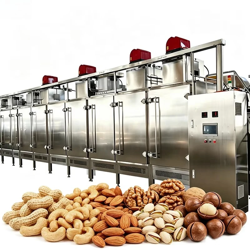 FOODLINE Mobile Mini Nut Roasting Machine Lockable Universal Wheels Easy Transport For Farm Nut Processing Stall