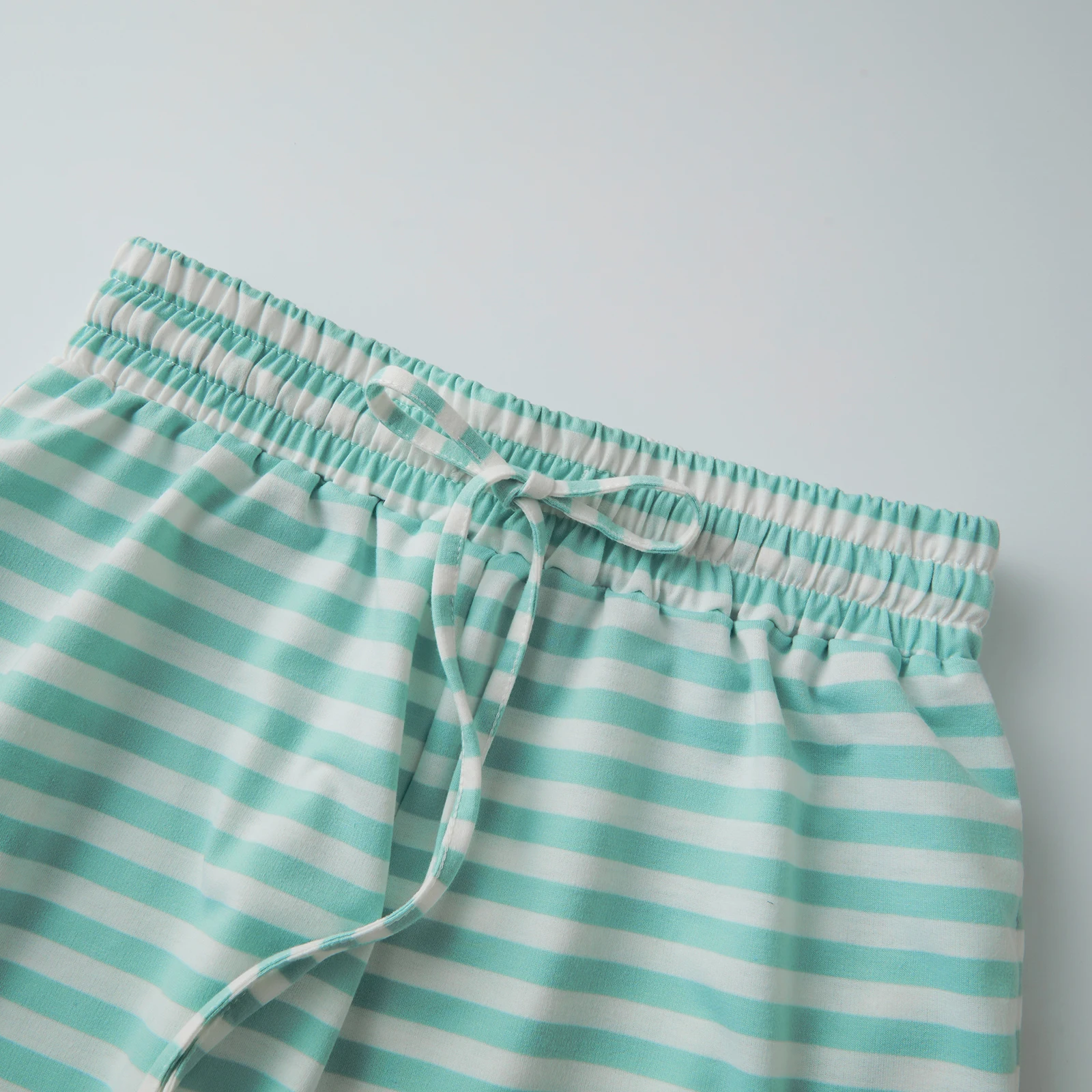 طقم نسائي خريفي مكون من قطعتين، بلوزات أنيقة مخططة بياقة دائرية وأكمام طويلة وسراويل مستقيمة الساق، بدلات فضفاضة غير رسمية #4