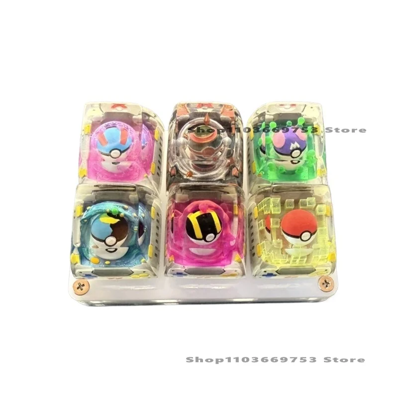 pokemon-resin-keycaps-anime-figures-scraft-high-end-pokeball-3d-keycap-for-mechanical-cross-axis-keyboard-accessories-gifts