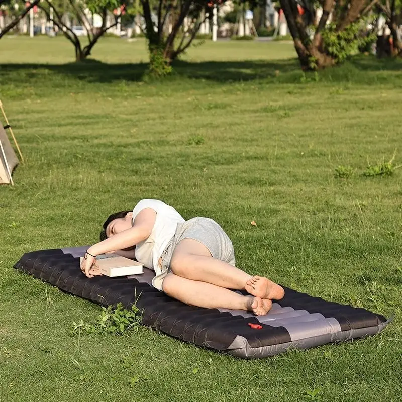 New Foot-stepping Inflatable Mattress Portable Lunch Break Folding Air Mattress Bed Outdoor Camping Thickened Inflatable