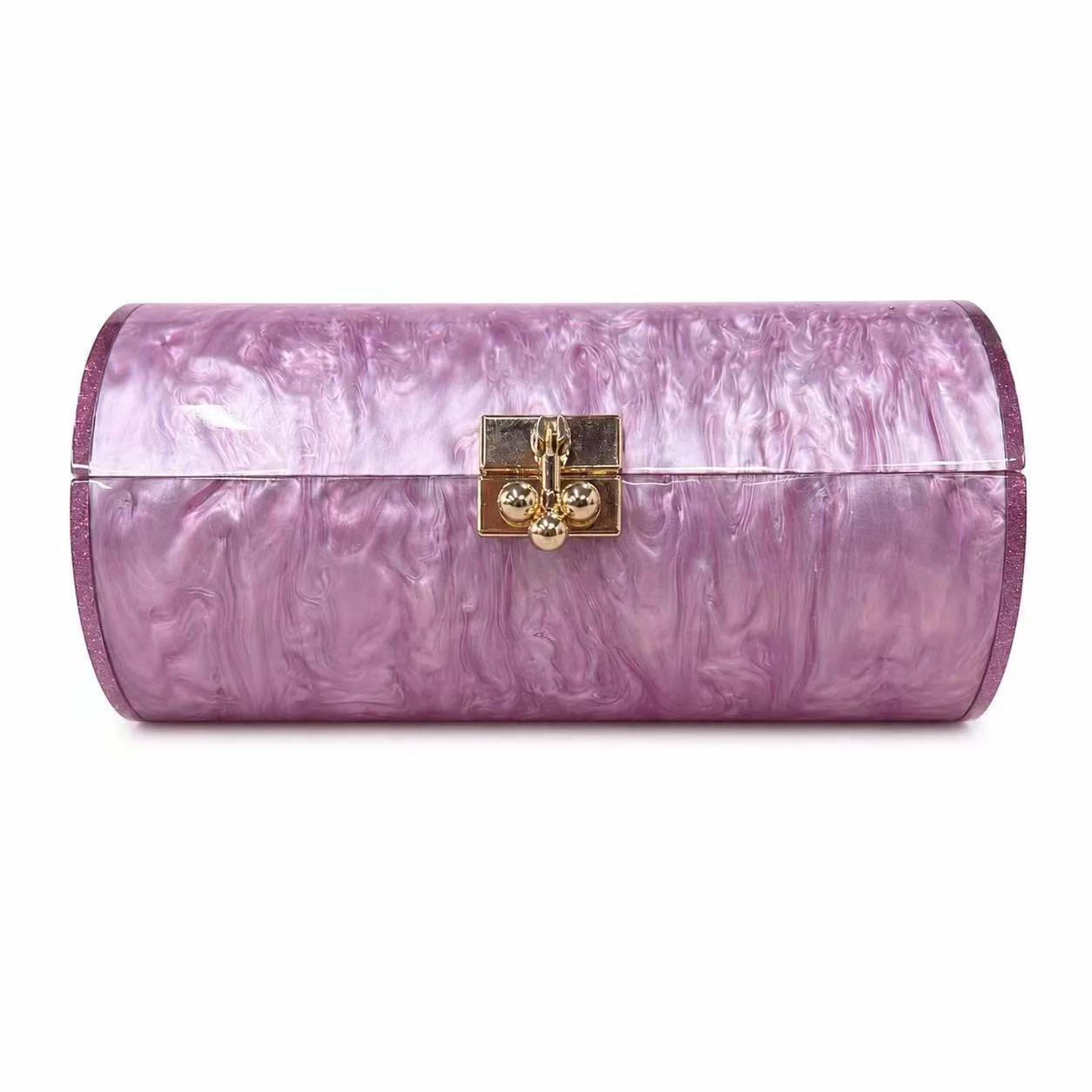 2026 New Acrylic Cylinder Patterned Women Clutch Evening Bags With Chain Elegant Fashion Shoulder Crossbody Bag