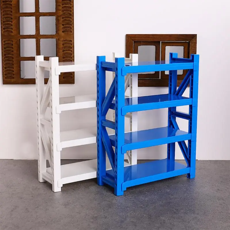 1 Stück Puppenhaus 4 Schichten Simulation Lager Lagerregale Modell Mini Regale Puppenhaus Möbel Dekoration Spielzeug Zubehör