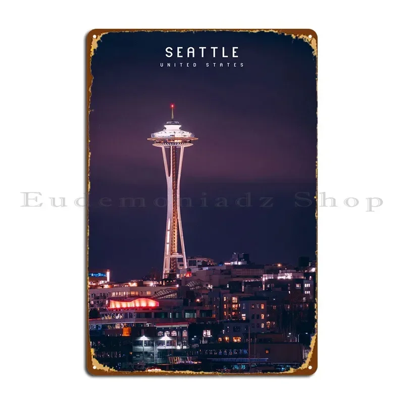 

Металлические таблички с надписями Seattle для украшения гостиной, жестяные вывески, постеры