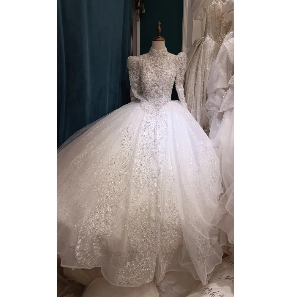 

kisswhite Green Collection customized wedding gown long SLEEVES glitters Crystals Ball Gown Bridal dresses