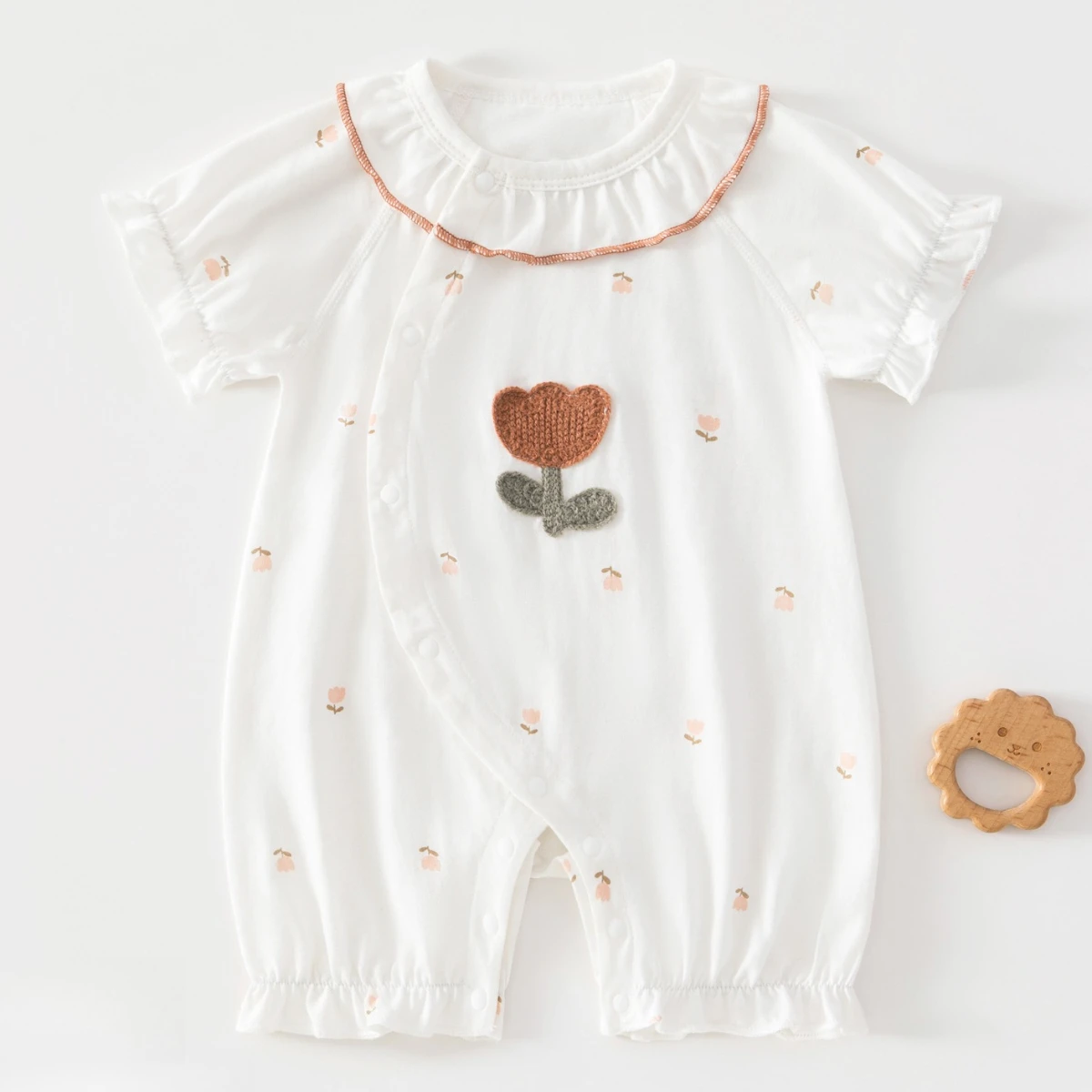 2026 Stylish Baby Boy Girl Lightweight Cool Bodysuit Clothes 0-18M Newborns Summer Breathable Romper Kids Cartoon Short Onesie