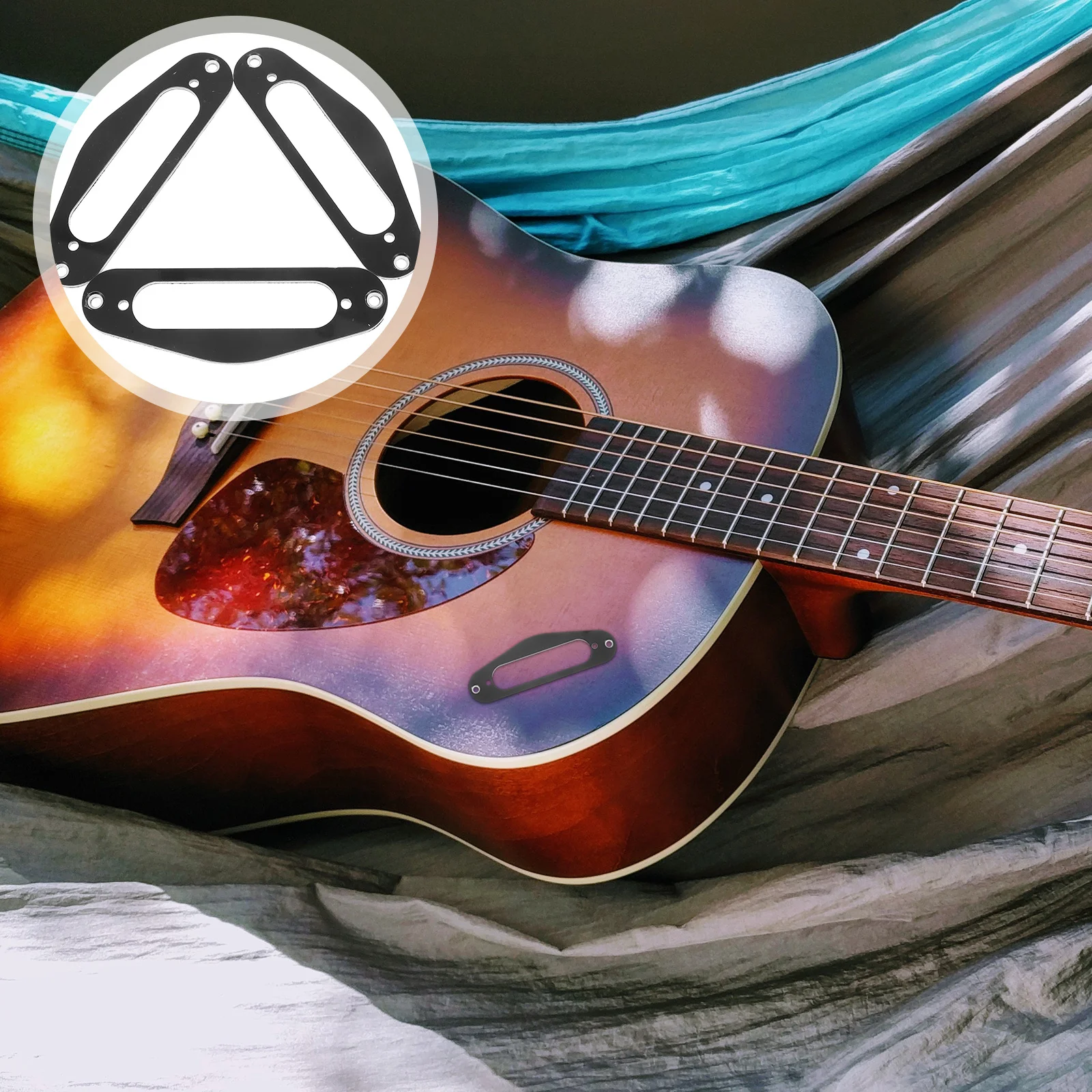 

3Pcs Pickup Ring Guitar Pickup Frame Single Coil Mounting Ring for Tl Style Electric Guitar Black Reliable Luthier Tool