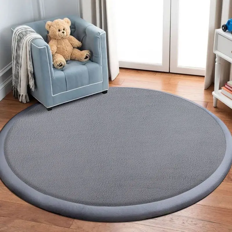 Round Carpet Bedroom Chair Dirt Resistant Non-slip Blanket Living Room 2.3cm Thick Coffee Table Children's Play Crawling Mat ﻿