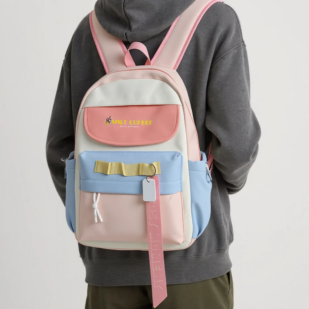 حقيبة ظهر عصرية من النايلون على الطراز الياباني للمراهقين حقيبة مدرسية متعددة الوظائف حقيبة مدرسية كاجوال بسعة كبيرة #4