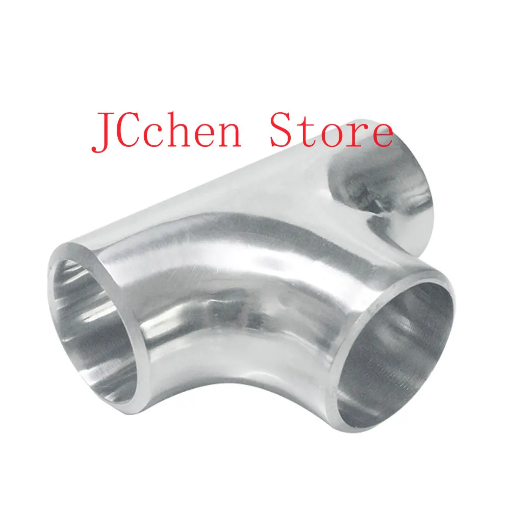22mm-108mm Pipe OD Butt Thicken 3mm Tee 3 Way Splitter SUS 304 Stainless Steel Sanitary Fitting Spliter Homebrew Beer Wine