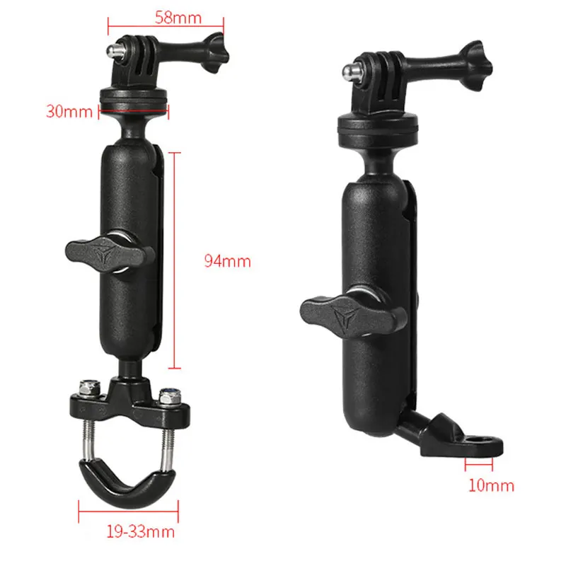 For Hero8/7/6/5/4/3+ Action Camera Accessory Universal Motorcycle Bike Camera Holder Handlebar Mirror Mount Bracket 360 Rotating