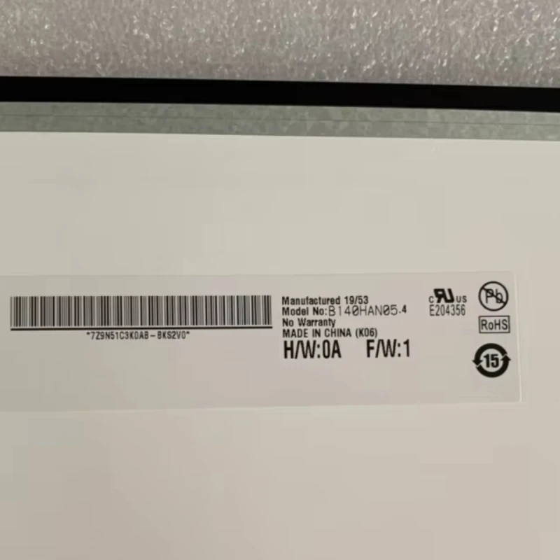 

B140HAN05.4 14.0" FHD IPS LAPTOP LCD SCREEN 1920x1080 Non-touch 72%NTSC