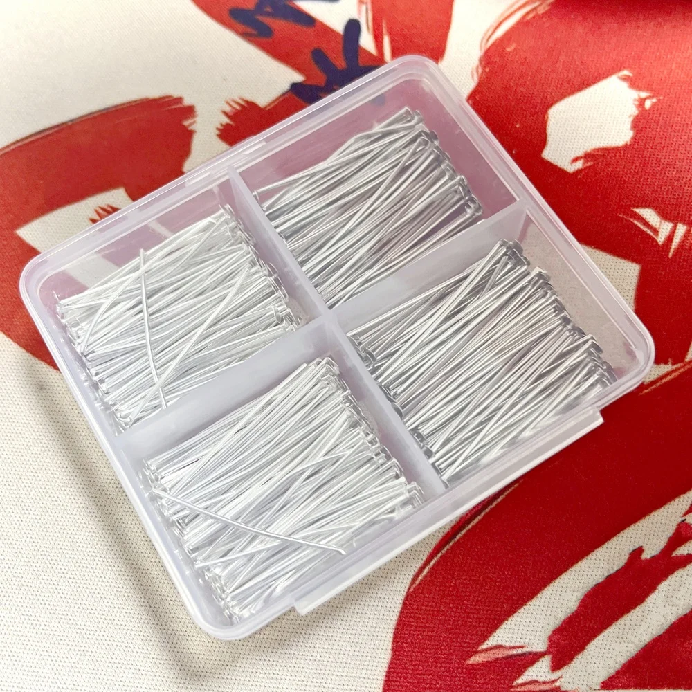 400pcs Mixed Head Pins Set Assorted Colors Iron Craft Pins30mm Flat Head Pins for Jewelry Making DIY Accessories Beading Supplie image 6