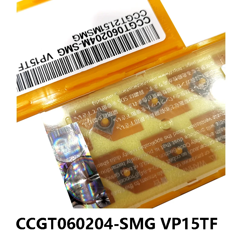 100% asli CCGT CCGT03S102 VP15TF CCGT04T004L-F 10 buah sisipan CCGT09T301R-SN karbida CNC Inserts