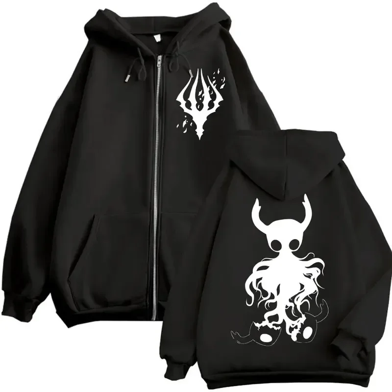 Zip Up HoodieUnisexDark Monster Cartoon Streetwear Casual Long Sleeve Graphic Harajuku Pullover Sweatshirt Top Cool Loose Gothic