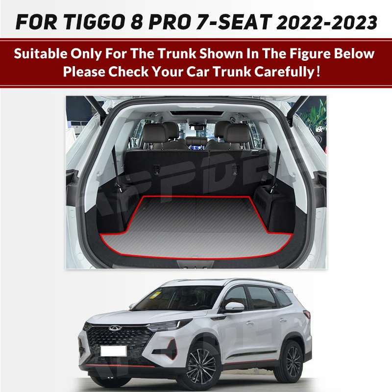 Car Trunk Mat For Chery Tiggo 8 Pro 7-Seat 2022 2023 Custom Car Accessories Auto Interior Decoration