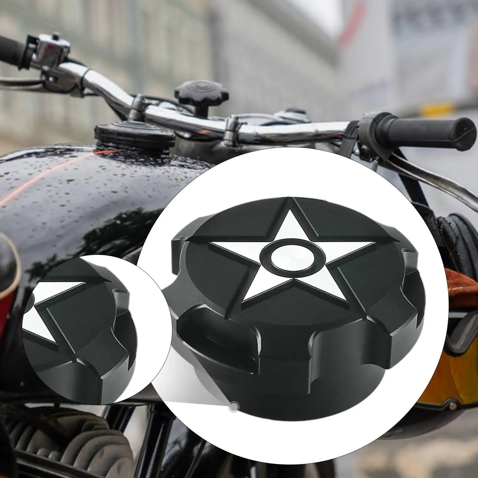Gas Fuel Cap Replace Part Aluminum Alloy Sturdy Simple Installation Fuel Tank Lid for Slingshot 2015-2024 S Slr GT