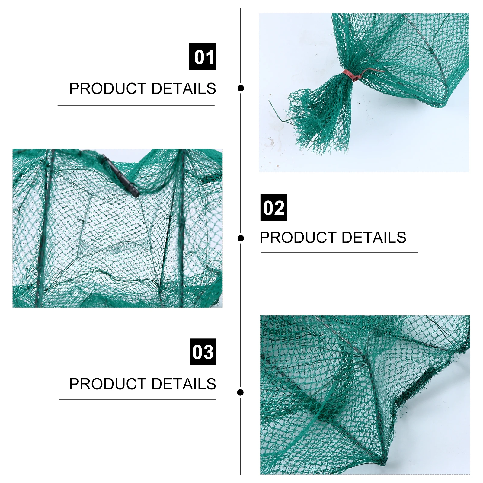 

Fishing Cage Nets Foldable Minnow Crab Portable Collapsible Crabbing Nylon Bait