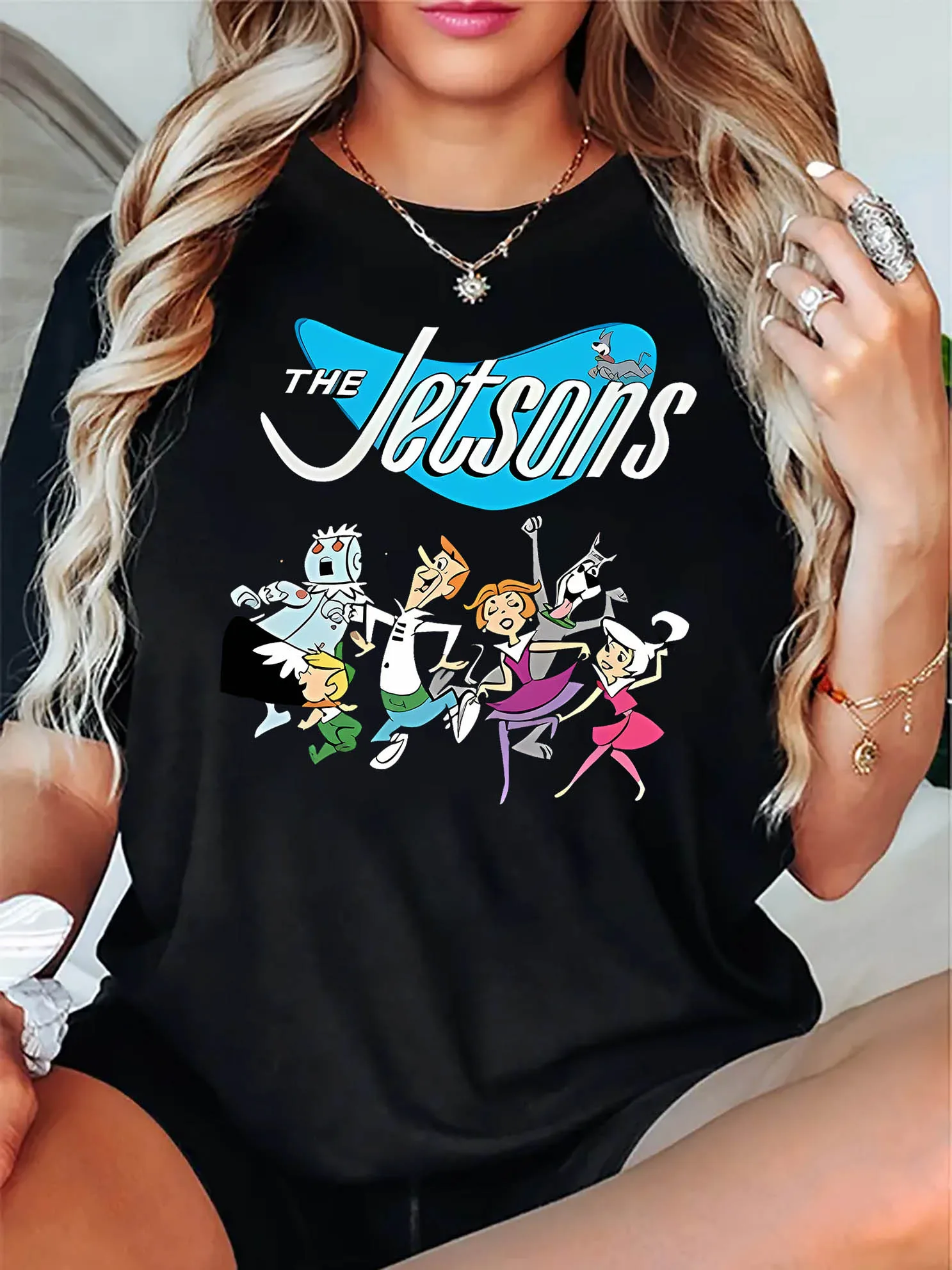 

2025 Новая повседневная рубашка унисекс с буквенным узором и принтом уличной моды, трендовая рубашка из чистого хлопка с короткими рукавами и круглым вырезом