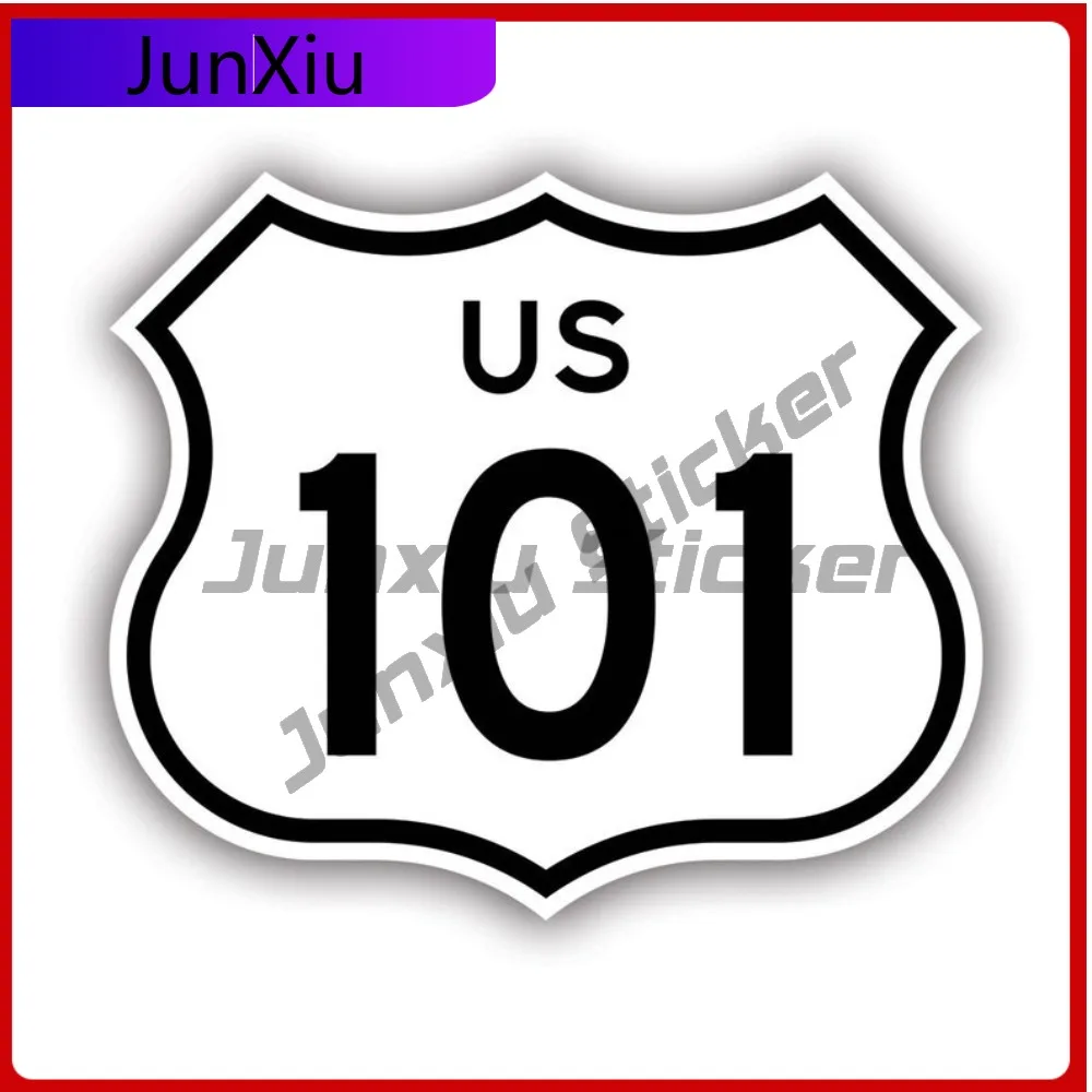 

Крутая минималистичная наклейка с изображением знака шоссе US Highway 101, УФ-защита, наклейки для автомобиля, Калифорния, Голливуд, шоссе HWY1, HWY 1