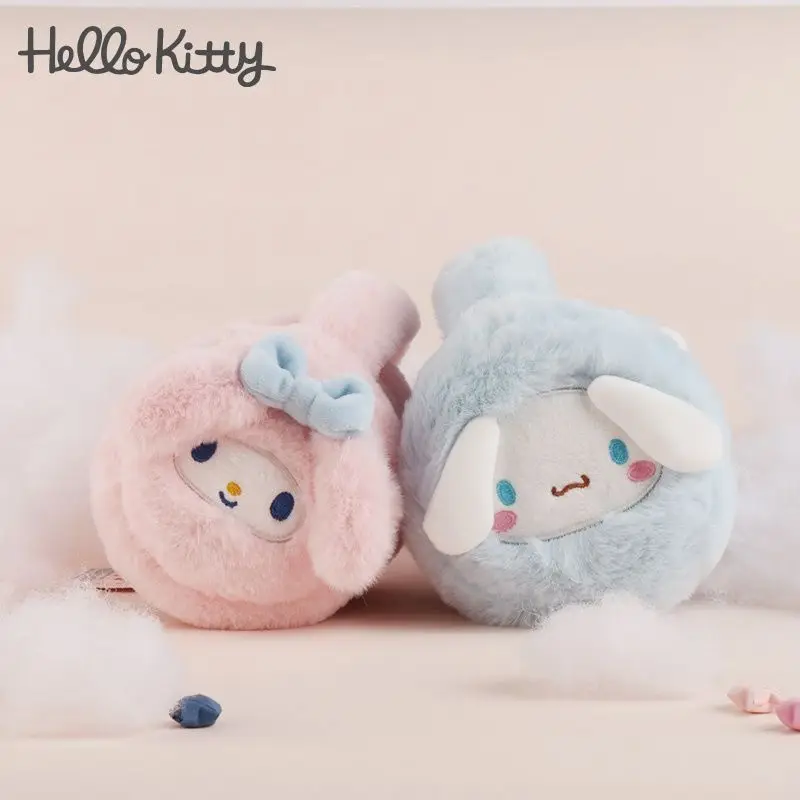 

Hellokitty Cinnamoroll My Melody Anime Kawaii Warm Antifreeze Earmuffs Cute Cartoon Kuromi Ear Protection Toys for Girls