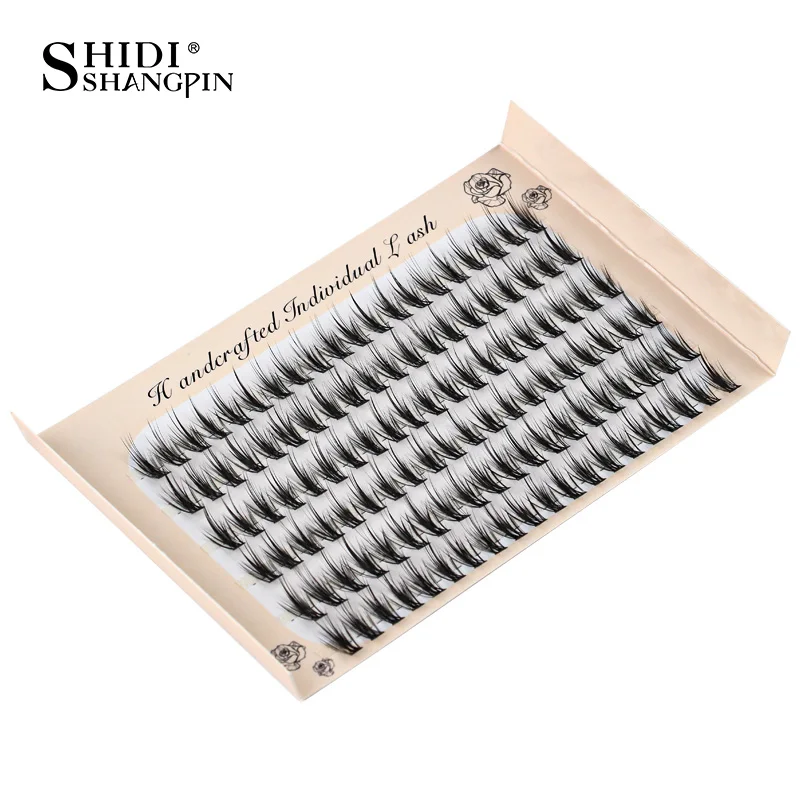 1 Box Wimpernverlängerungs-Bundles, vorgefertigte C-Curl-Wimpern, natürliche Cluster-Wimpern, Einzelwimpern, Make-up-Tool, Faux Cils XMX – Detail 3