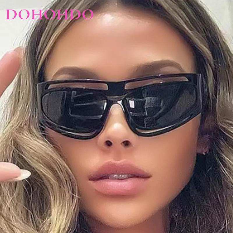 

Trendy Cyberpunk Hollow Out Women Sunglass Luxury Design Cool Sunglass Men Drive Outdoor Sports Cycling Windproof Goggles UV400