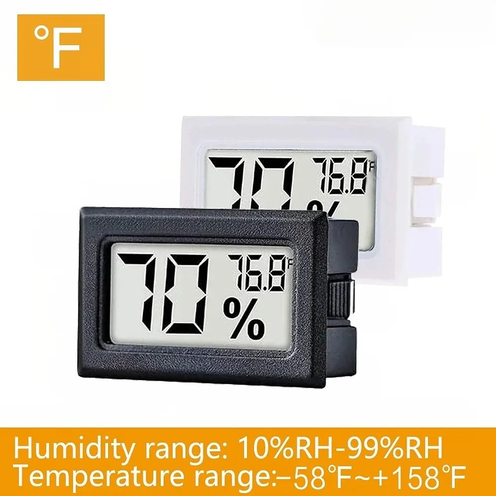 Mini Indoor Digital Hygrometer Thermometer Home LCD Display Temperature Outdoor Hygrometer Display (℉) Display (℃) 1PC