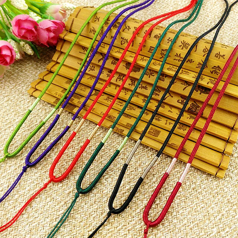 5pcs Hand Knited Necklace silk thread knot cord For Pendant-thick flat knot