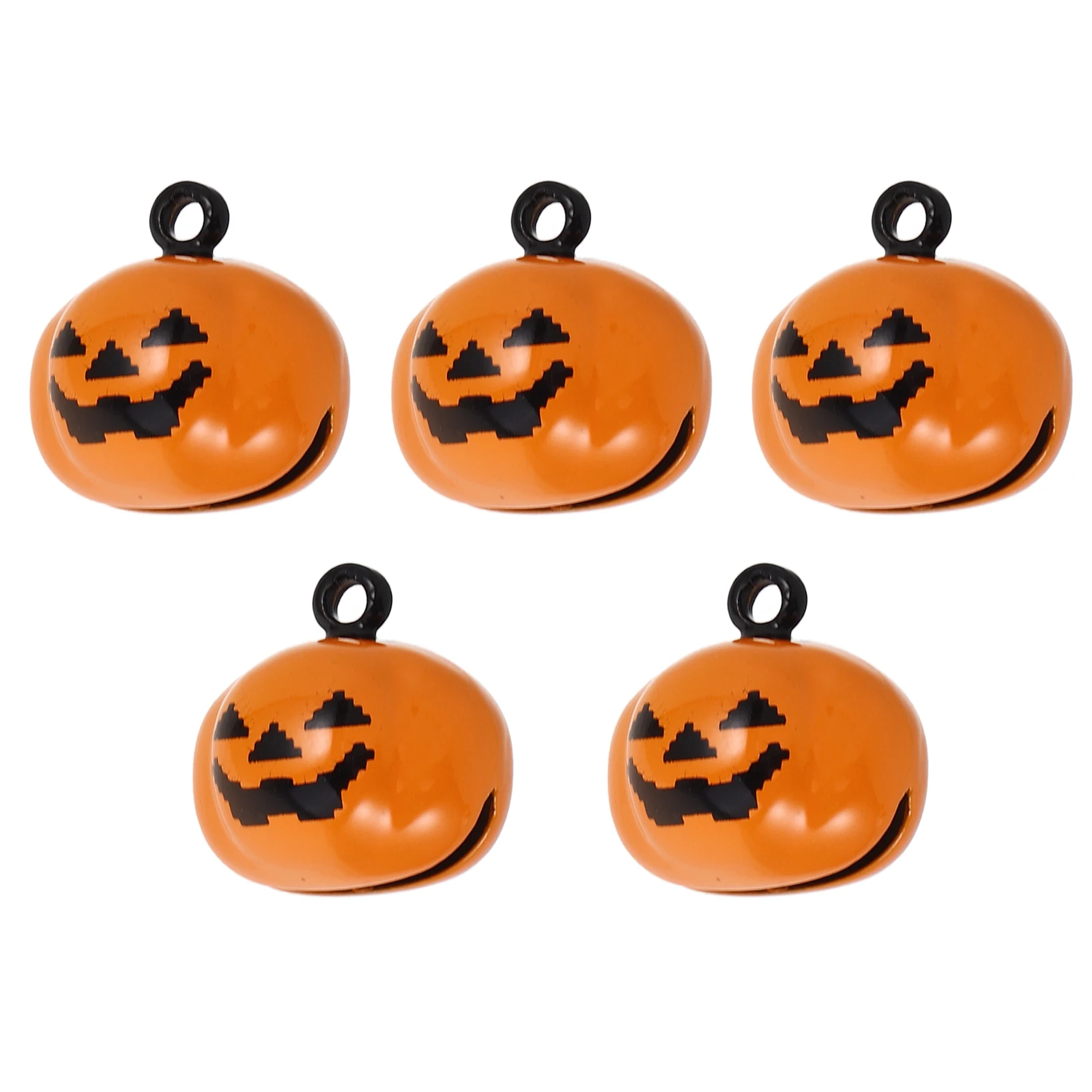 

5pcs Pumpkin Collar Christmas Tree Ring ange Copper Pumpkin Shape Pet Bells Puppy Cartoon Pet Bells Accessories
