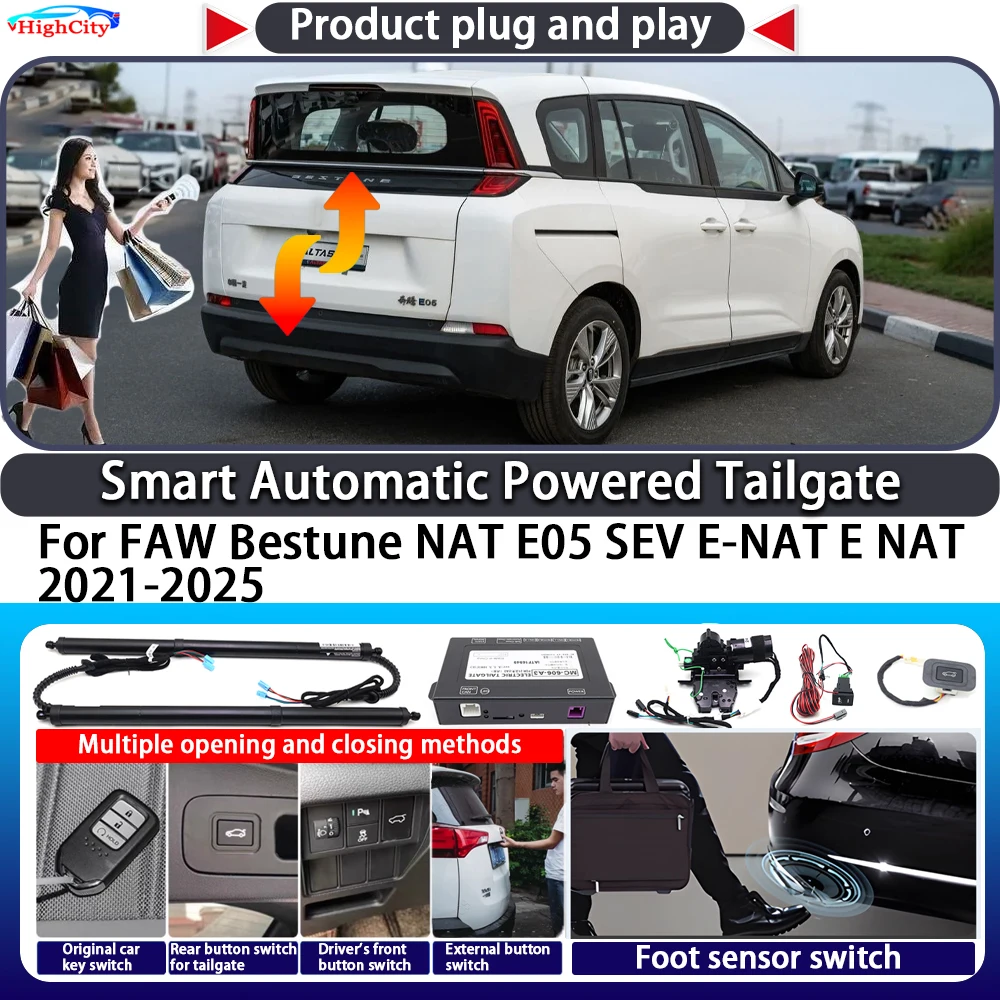 

For FAW Bestune NAT E05 SEV E-NAT E NAT 2021-2025 Smart Automatic Powered Tailgate Key Control Trunk Kit Electric Power Tailgate